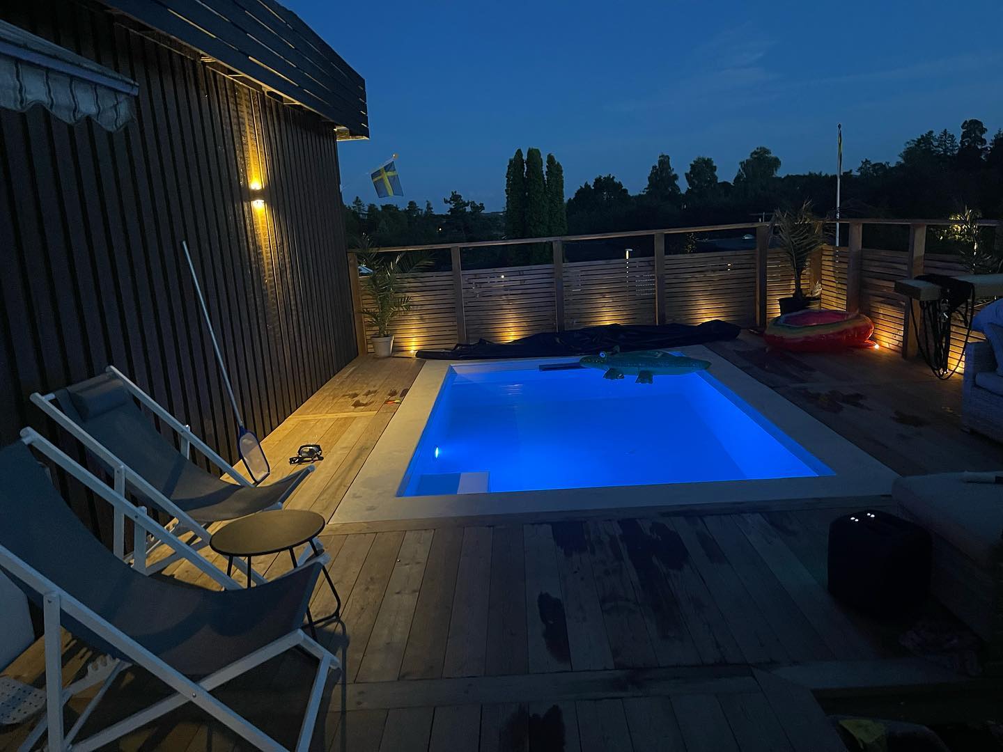 Pool med microcement i Vallentuna